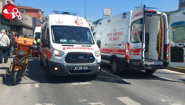 Motosiklet kamyonete, otomobil motosiklete çarptı: Yaralılar var!