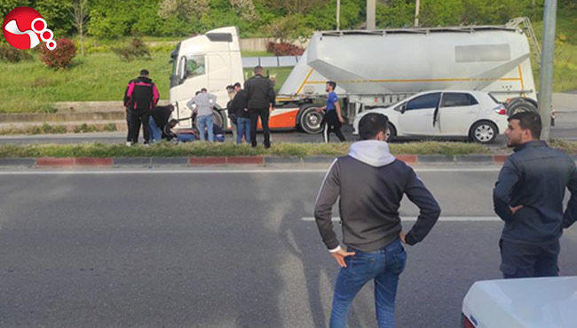 Sahil yolunda kaza!..