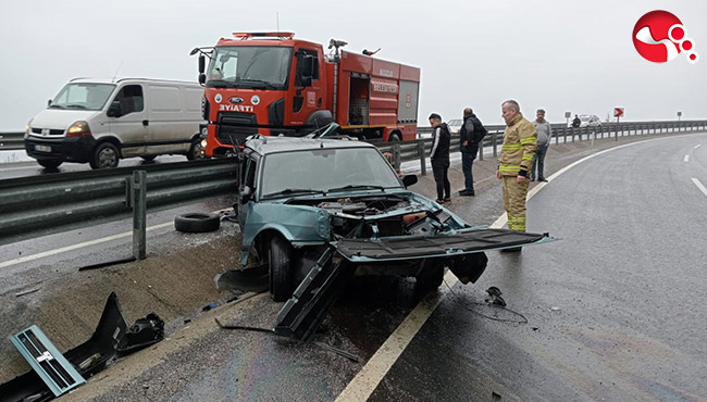 Bariyerlere çarparak durabildi