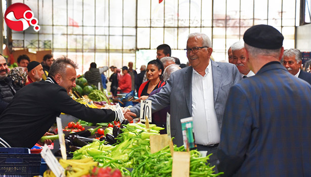 Başkan Posbıyık,çarşı pazar Kılıçdaroğlu'na destek istedi!..
