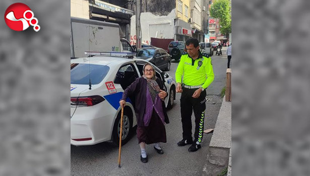 Yaşlı kadına yardım eli