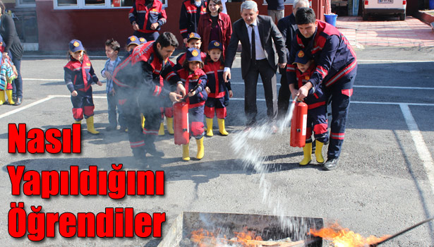 MİNİKLERDEN İTFAİYE MÜDÜRLÜĞÜ'NE ZİYARET