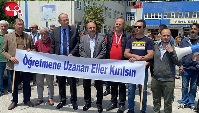 Sendikalardan darp edilen öğretmene destek!..