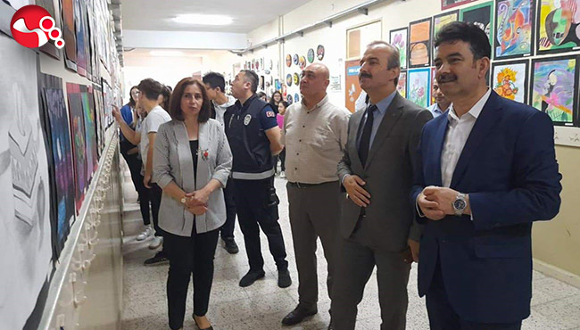 Yıl boyunca hazırladıkları eserleri sergilediler…