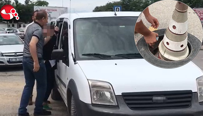 Üzerindeki uyuşturucuyu atıp kurtulmaya çalıştı…