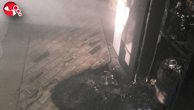 Evde kombi patladı, yangın çıktı