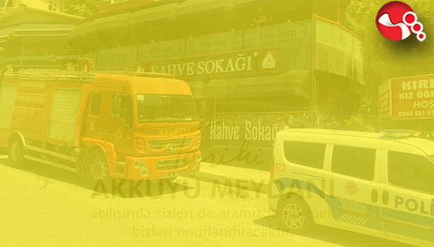 Kafede yangın paniği