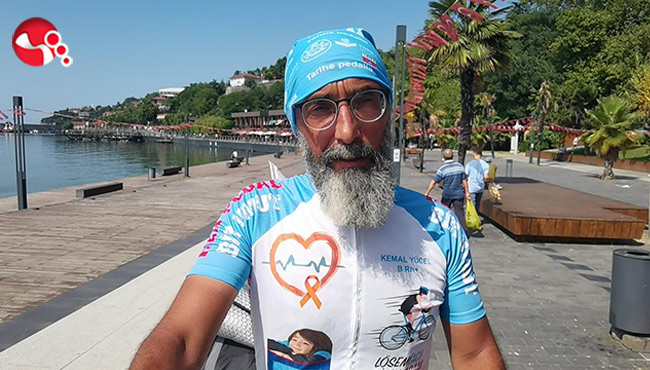 Bir umut için 7 bin kilometre pedal çevirdi