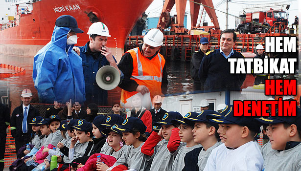 ÖĞRENCİLER TATBİKATI İZLEDİ