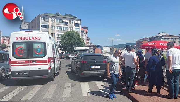 Otomobille motosiklet çarpıştı:Yaralılar!..