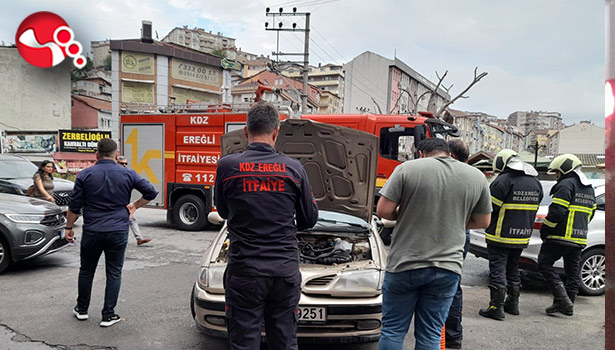 Bir anda çıkan dumanlar...