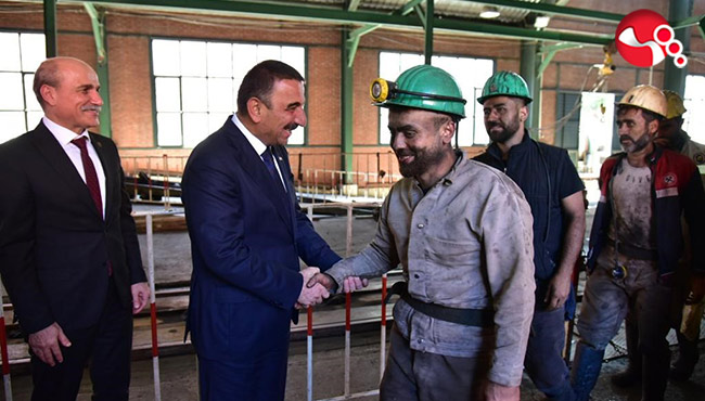 Vali Hacıbektaşoğlu'ndan madencilerle ilk buluşma!..