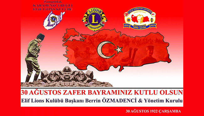 30 AĞUSTOS ZAFER BAYRAMI KUTLU OLSUN