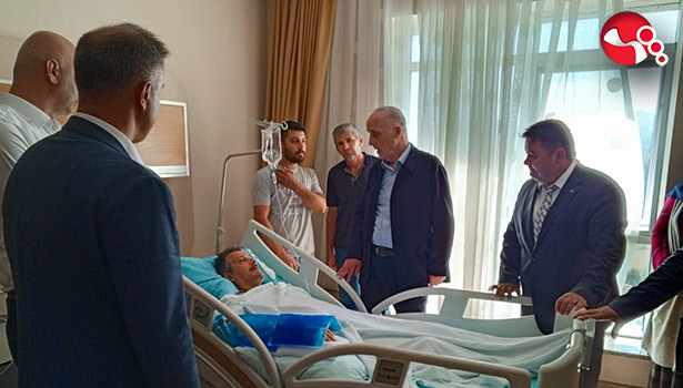 Genel Başkan Atalay ve Yeşil’den yaralı madenciye ziyaret