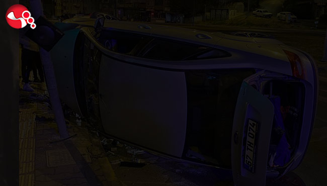 Çarpıştılar, takla attı!..