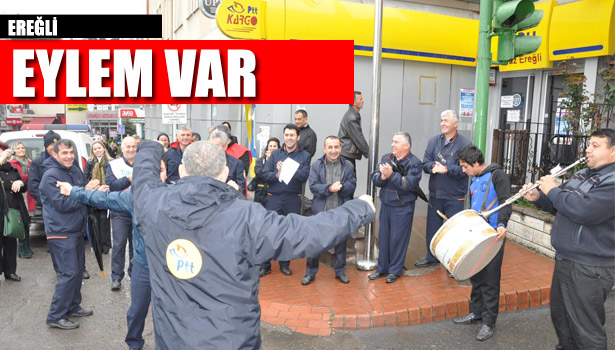 POSTACILARDAN BİR GÜNLÜK İŞ BIRAKMA EYLEMİ