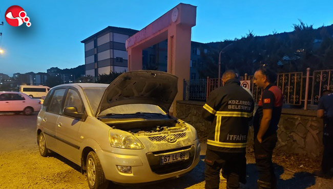 Bir anda alev aldı...