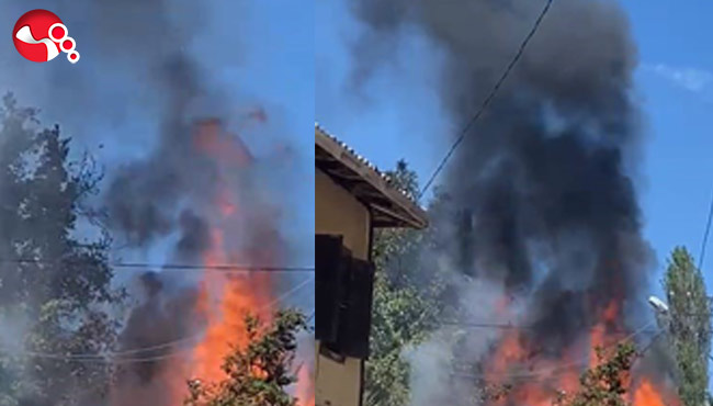 Alevlere teslim oldu