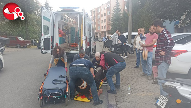 Motosiklet devrildi!..