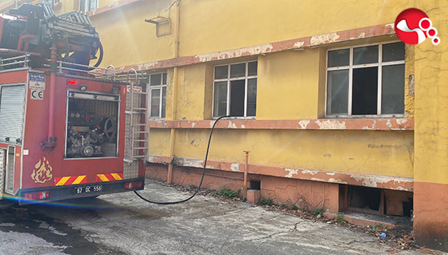 Kıvılcımla yangın çıktı