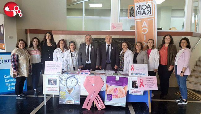 Meme Kanseri farkındalık standı açıldı