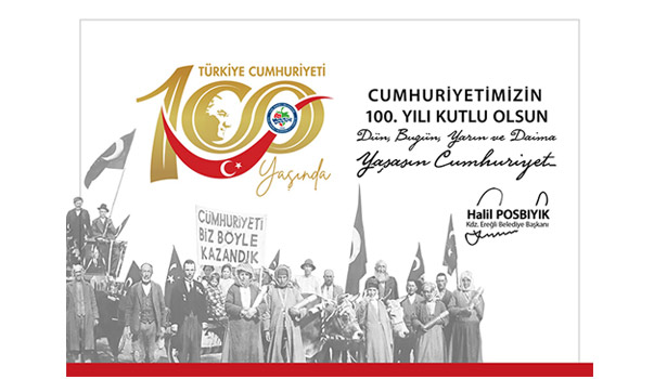 Başkan Posbıyık,CUMHURİYETİN 100.YILINI KUTLADI