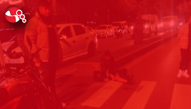 Otomobille Motosiklet çarpıştı!..