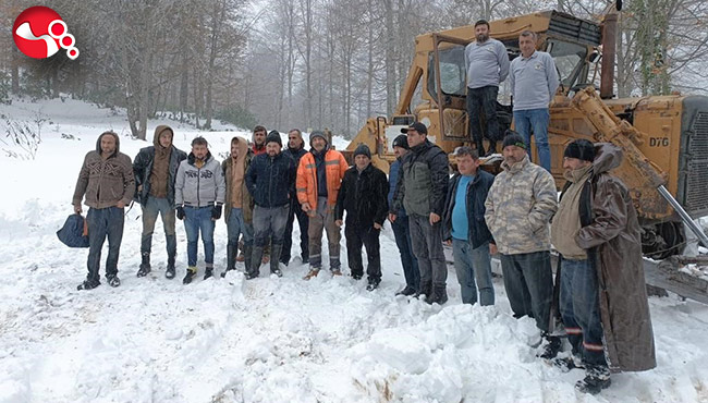 6 orman işçisi karda mahsur kaldı!