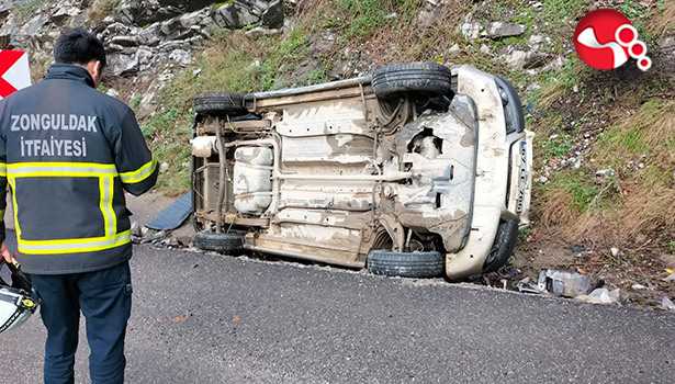 Kontrolden çıktı,devrildi