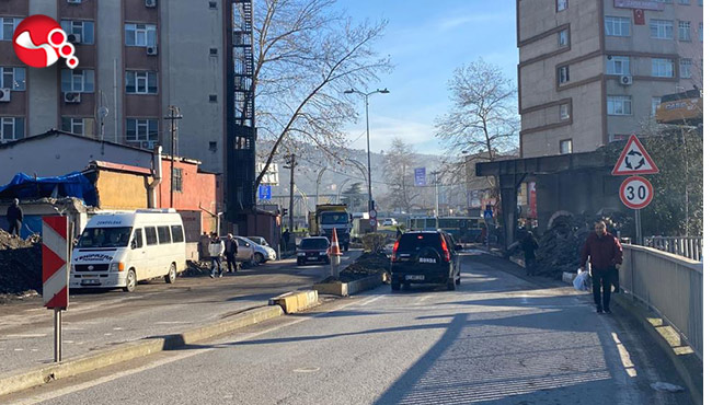 Çevre yolundaki kısmı kaldırıldı