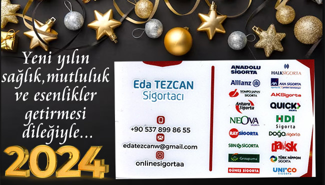 Yeni yılın sağlık, mutluluk ve esenlikler getirmesi dileğiyle...