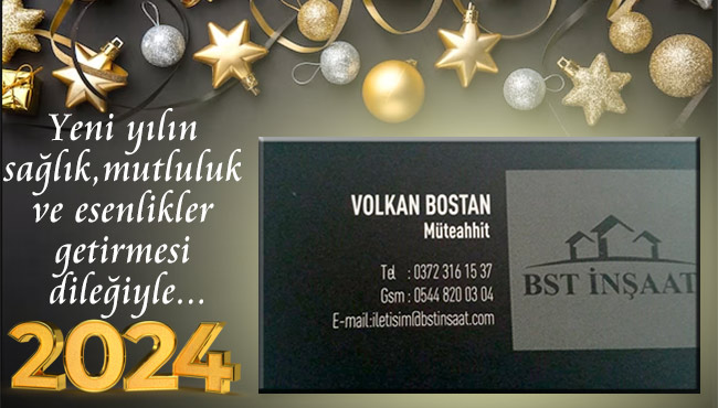 Yeni yılın sağlık, mutluluk ve esenlikler getirmesi dileğiyle...