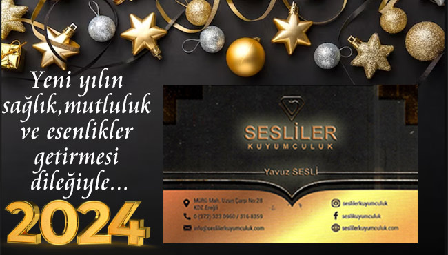 Yeni yılın sağlık, mutluluk ve esenlikler getirmesi dileğiyle...