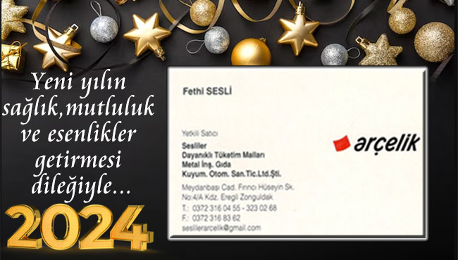 Yeni yılın sağlık, mutluluk ve esenlikler getirmesi dileğiyle...