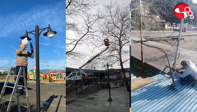 Aydınlatmalar onarılıyor...