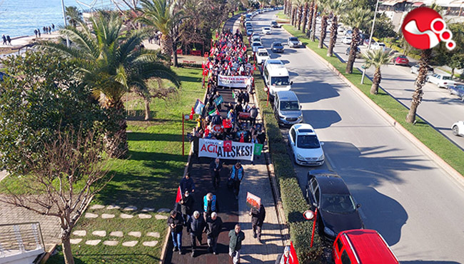 Tereöre tepki,Gazze'ye destek yürüyüşü