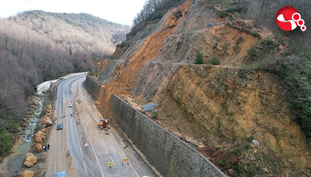 Heyelan temizleme çalışmaları!...