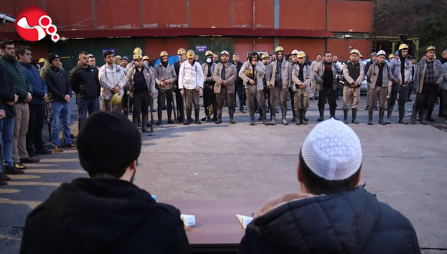 Madencilerimiz dualarla andı