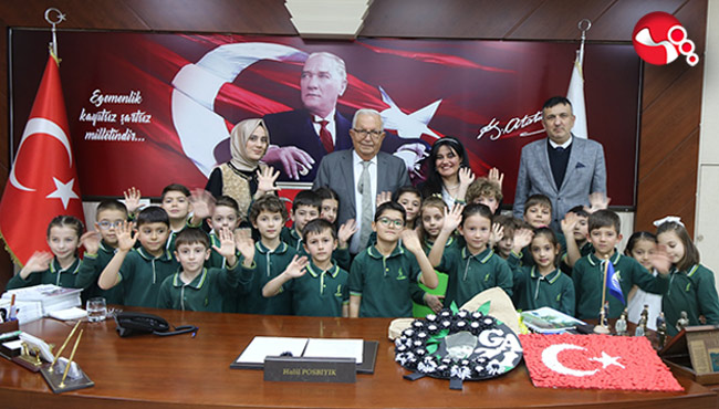 Miniklerden Başkan Posbıyık'a ziyaret...