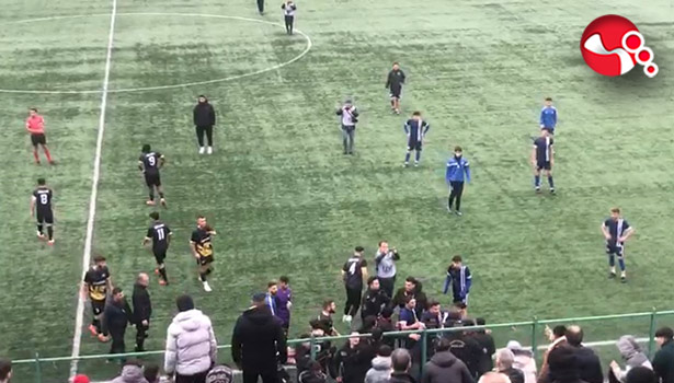 Amatör maçta kavga