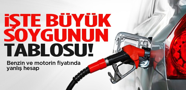 BENZİN VE MOTORİN FİYATINDA YANLIŞ HESAP