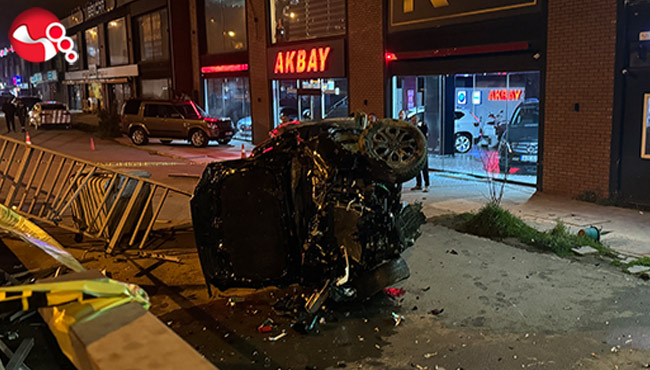 30 metre savruldu:Yaralılar var