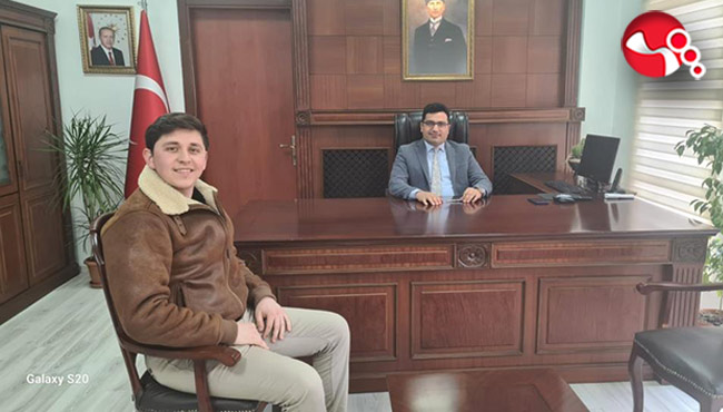 Yeni İlçe Sağlık Md. Mutlu’dan Kaymakam Köksal’a ziyaret