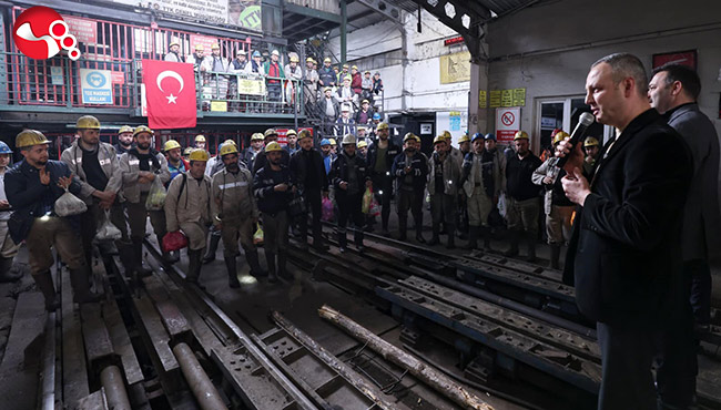 Başkan Alan'a madencilerden destek