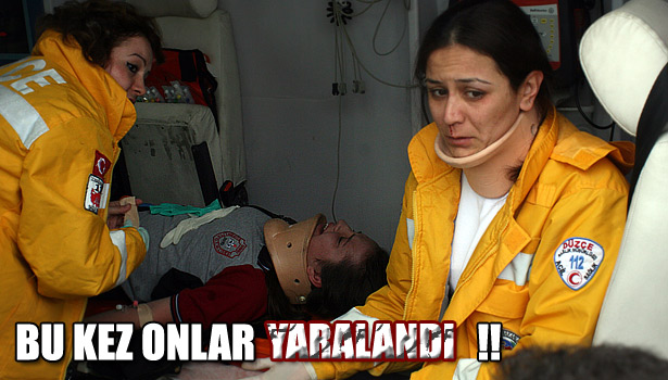 DÜZCE'DE AMBULANS KAZA YAPTI