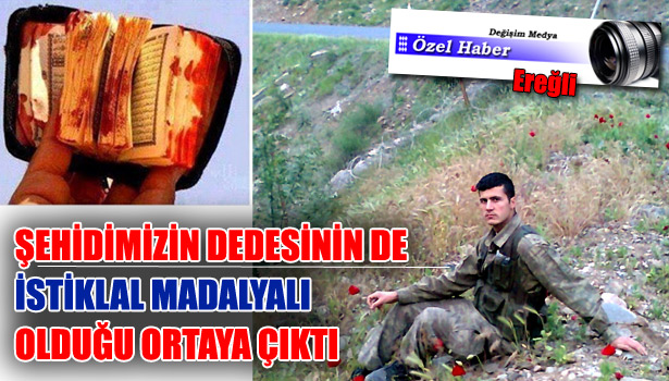 ŞEHİDİMİZİN BÜYÜK DEDESİ'DE İSTİKLAL MADALYALI