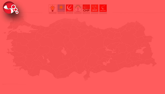 2024 Yerel Seçiminde Türkiye Haritası