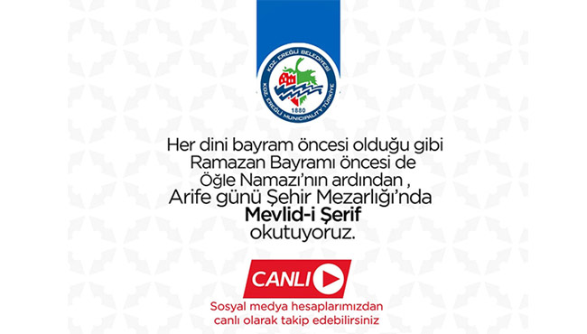 Şehir Mezarlığında Mevlid okutulacak