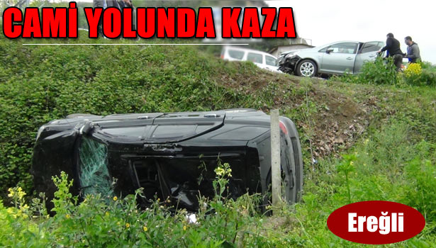 KAVŞAKTA OTOMOBİL VE CİP ÇARPIŞTI