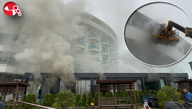 Otel yangınında mahsur kaldılar!